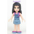 Friends Emma - Sand Blue Overalls Skirt, Dark Pink Top, Sand Blue Shoes, Lavender Bow – ПРИЯТЕЛИ
