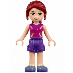Friends Mia - Dark Purple Shorts, Magenta Top with Orange and Dark Purple Stripes – ПРИЯТЕЛИ