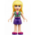 Friends Stephanie - Dark Purple Skirt, Sand Green Knotted Blouse Top over Magenta and Pink Striped Shirt – ПРИЯТЕЛИ
