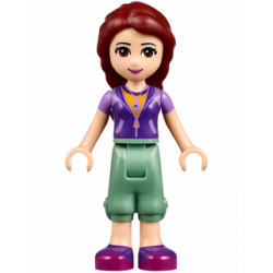 Friends Joy - Sand Green Cropped Trousers, Lavender and Dark Purple Vest Top over Bright Light Orange Shirt – ПРИЯТЕЛИ