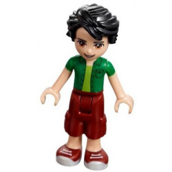 Friends Oliver - Dark Red Cropped Trousers Large Pockets, Green Shirt – ПРИЯТЕЛИ