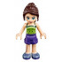 Friends Naomi (Light Nougat) - Lime Halter Top with Dark Green Dots, Dark Purple Shorts, Sand Blue Shoes – ПРИЯТЕЛИ