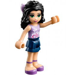Friends Emma - Dark Blue Layered Skirt, Lavender Top with Flowers, Lavender Bow – ПРИЯТЕЛИ
