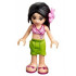 Friends Martina - Lime Wrap Skirt, Dark Pink and White Swimsuit Top, Bright Pink Flower – ПРИЯТЕЛИ