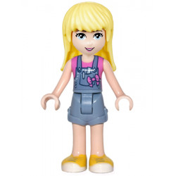 Friends Stephanie - Denim Overalls Skirt, Dark Pink Top – ПРИЯТЕЛИ
