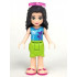 Friends Emma - Lime Wrap Skirt, Medium Azure Top with Palm Tree Pattern, Trans-Dark Pink Sunglasses – ПРИЯТЕЛИ