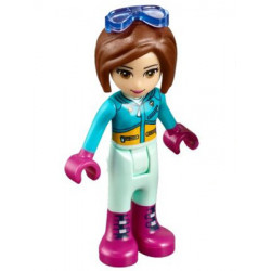 Friends Amy - Light Aqua Trousers, Dark Azure Top, Glasses – ПРИЯТЕЛИ