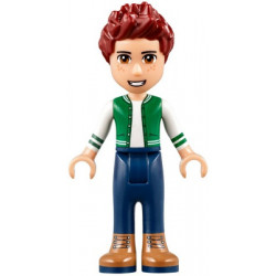Friends Daniel - Brown Boots, Dark Blue Jeans, White and Green Top – ПРИЯТЕЛИ