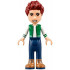 Friends Daniel - Brown Boots, Dark Blue Jeans, White and Green Top – ПРИЯТЕЛИ