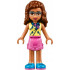 Friends Olivia (Nougat) - Bright Light Yellow Vest over Dark Azure Shirt and Dark Pink Tie, Dark Pink Shorts – ПРИЯТЕЛИ