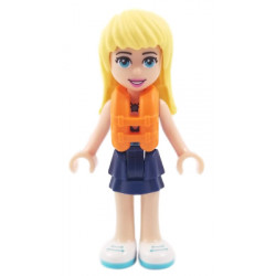 Friends Stephanie - Dark Blue Layered Skirt, Medium Azure and Dark Purple Top, Life Jacket – ПРИЯТЕЛИ