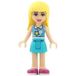 Friends Stephanie - Medium Azure Skirt, Medium Azure and White Top – ПРИЯТЕЛИ
