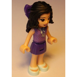 Friends Emma - Dark Purple Skirt, Medium Lavender Top, Light Aqua Shoes, Dark Purple Bow – ПРИЯТЕЛИ