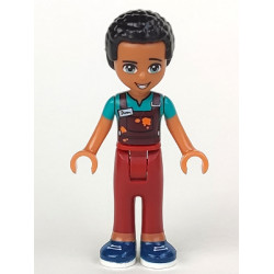 Friends Dean - Dark Red Trousers, Dark Turquoise Overalls Top – ПРИЯТЕЛИ
