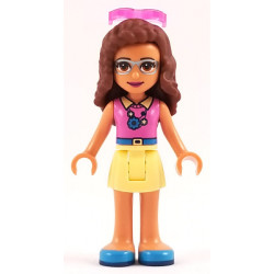 Friends Olivia (Nougat) - Bright Light Yellow Skirt, Dark Pink Top, Sunglasses – ПРИЯТЕЛИ