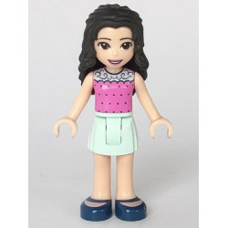 Friends Emma - Dark Pink Top with Dots, Light Aqua Skirt, Dark Blue Shoes – ПРИЯТЕЛИ