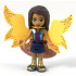 Friends Andrea - Metallic Light Blue Vest over Magenta Top, Dark Blue Skirt, Garish Butterfly Cape and Magenta Skirt, Gold Boots with Dark Blue Trim – ПРИЯТЕЛИ