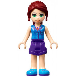 Friends Mia - Dark Purple Shorts, Dark Azure Plaid Shirt, Dark Red Ponytail – ПРИЯТЕЛИ