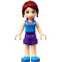Friends Mia - Dark Purple Shorts, Dark Azure Plaid Shirt, Dark Red Ponytail – ПРИЯТЕЛИ