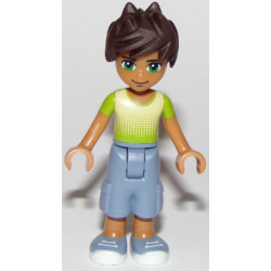 Friends Liam - Sand Blue Long Shorts, Lime and Yellow T-Shirt – ПРИЯТЕЛИ