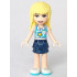 Friends Stephanie - Dark Blue Layered Skirt, Medium Azure and White Top – ПРИЯТЕЛИ