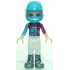 Friends Stephanie - White Trousers, Medium Azure and Magenta Racing Jacket, Helmet – ПРИЯТЕЛИ