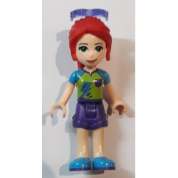 Friends Mia - Dark Purple Shorts, Lime Top, Red Hair, Sunglasses – ПРИЯТЕЛИ