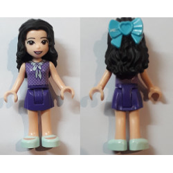 Friends Emma - Dark Purple Skirt, Medium Lavender Top, Light Aqua Shoes, Bow – ПРИЯТЕЛИ
