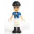 Friends Zack - White Riding Pants, Blue Shirt over Medium Blue T-Shirt, Black Construction Helmet – ПРИЯТЕЛИ