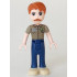 Friends Angus - Dark Blue Trousers, Dark Tan Shirt with Pockets – ПРИЯТЕЛИ