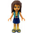Friends Andrea - Dark Blue Skirt, Gold Top with Dark Turquoise Vest – ПРИЯТЕЛИ