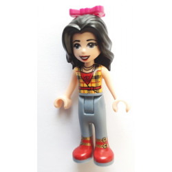 Friends Vicky - Trousers with Red Boots, Red Shirt with Bright Light Orange Top, Black Hair, Bow – ПРИЯТЕЛИ