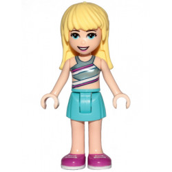 Friends Stephanie - Medium Azure Skirt, Striped Top – ПРИЯТЕЛИ