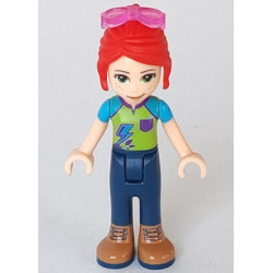 Friends Mia - Dark Blue Trousers, Lime Top, Red Hair, Sunglasses – ПРИЯТЕЛИ