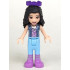 Friends Emma - Medium Lavender Top with White Birds, Sand Blue Vest, Medium Light Blue Trousers, Bow – ПРИЯТЕЛИ