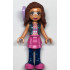 Friends Olivia (Nougat) - Dark Pink Skirt and Dark Blue Leggings, Dark Pink Top, Blue Jacket, Bow – ПРИЯТЕЛИ
