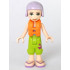 Friends Mia - Lime Cropped Trousers, Medium Blue Top with 3 Butterflies, Lavender Ski Helmet with Dark Red Hair, Life Jacket – ПРИЯТЕЛИ