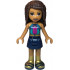 Friends Andrea - Dark Turquoise Halter Top with Magenta Stripes and Dots, Dark Blue Skirt, Gold Boots and Belt – ПРИЯТЕЛИ