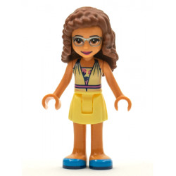 Friends Olivia (Nougat) - Bright Light Yellow Dress and Blue Shoes – ПРИЯТЕЛИ