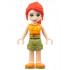 Friends Mia - Olive Green Shorts, Orange and Bright Light Orange Top with Lightning Bolts, Orange Shoes – ПРИЯТЕЛИ