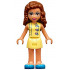 Friends Olivia (Nougat) - Bright Light Yellow Dress with Heart Buttons, Blue Shoes – ПРИЯТЕЛИ