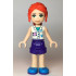 Friends Mia - Dark Purple Shorts, White Vet Vest Top, Red Hair – ПРИЯТЕЛИ