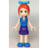 Friends Mia - Dark Purple Shorts, Dark Azure Plaid Shirt, Red Ponytail, Bow – ПРИЯТЕЛИ