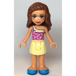 Friends Olivia (Nougat) - Bright Light Yellow Skirt, Dark Pink Top, Dark Azure Shoes – ПРИЯТЕЛИ