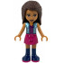 Friends Andrea - Magenta Skirt, Metallic Light Blue Vest over Magenta Top – ПРИЯТЕЛИ