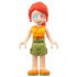 Friends Mia - Olive Green Shorts, Orange and Bright Light Orange Top with Lightning Bolts, Orange Shoes, 3D Glasses – ПРИЯТЕЛИ