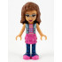 Friends Olivia (Nougat) - Dark Pink Skirt and Dark Blue Leggings, Dark Pink Top with Blue Jacket – ПРИЯТЕЛИ