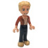 Friends James - Dark Blue Trousers, Tan Shoes, Dark Orange Jacket over White Shirt – ПРИЯТЕЛИ