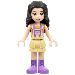 Friends Emma - Tan Dress with Straps, Medium Lavender Boots – ПРИЯТЕЛИ