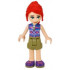 Friends Mia - Olive Green Shorts, Dark Azure and Dark Purple Patterned Sleeveless Jacket with Zipper – ПРИЯТЕЛИ